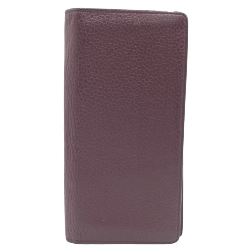 LOUIS VUITTON Louis Vuitton Taurillon Portefeuille Brazza Brown Leather Long ...